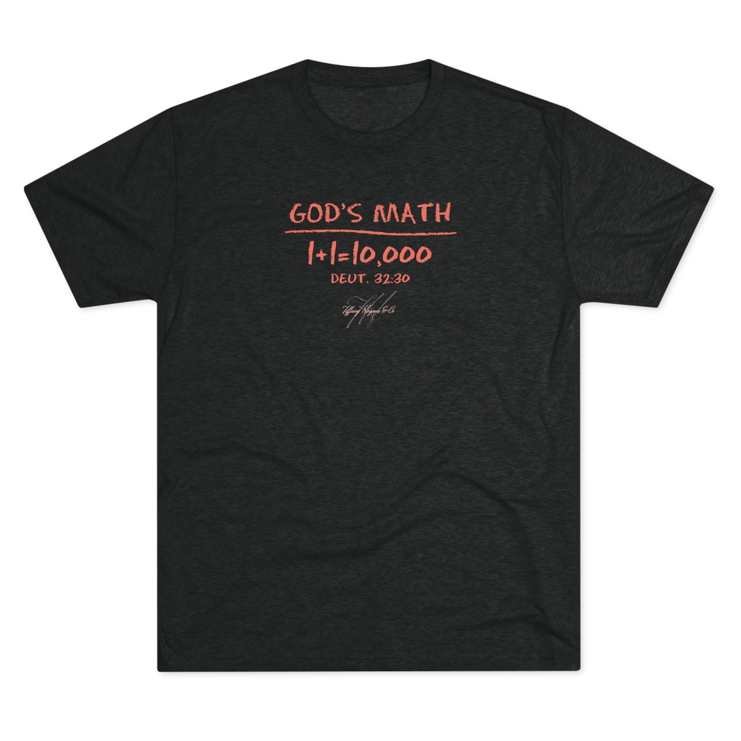 1 + 1 God's Math - Vintage Black T-Shirt