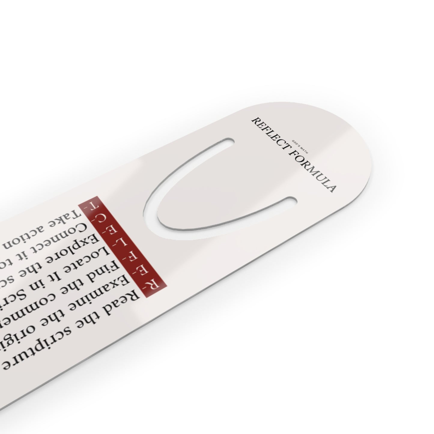 Reflect Formula - Stylish Engraved Metal Bookmark