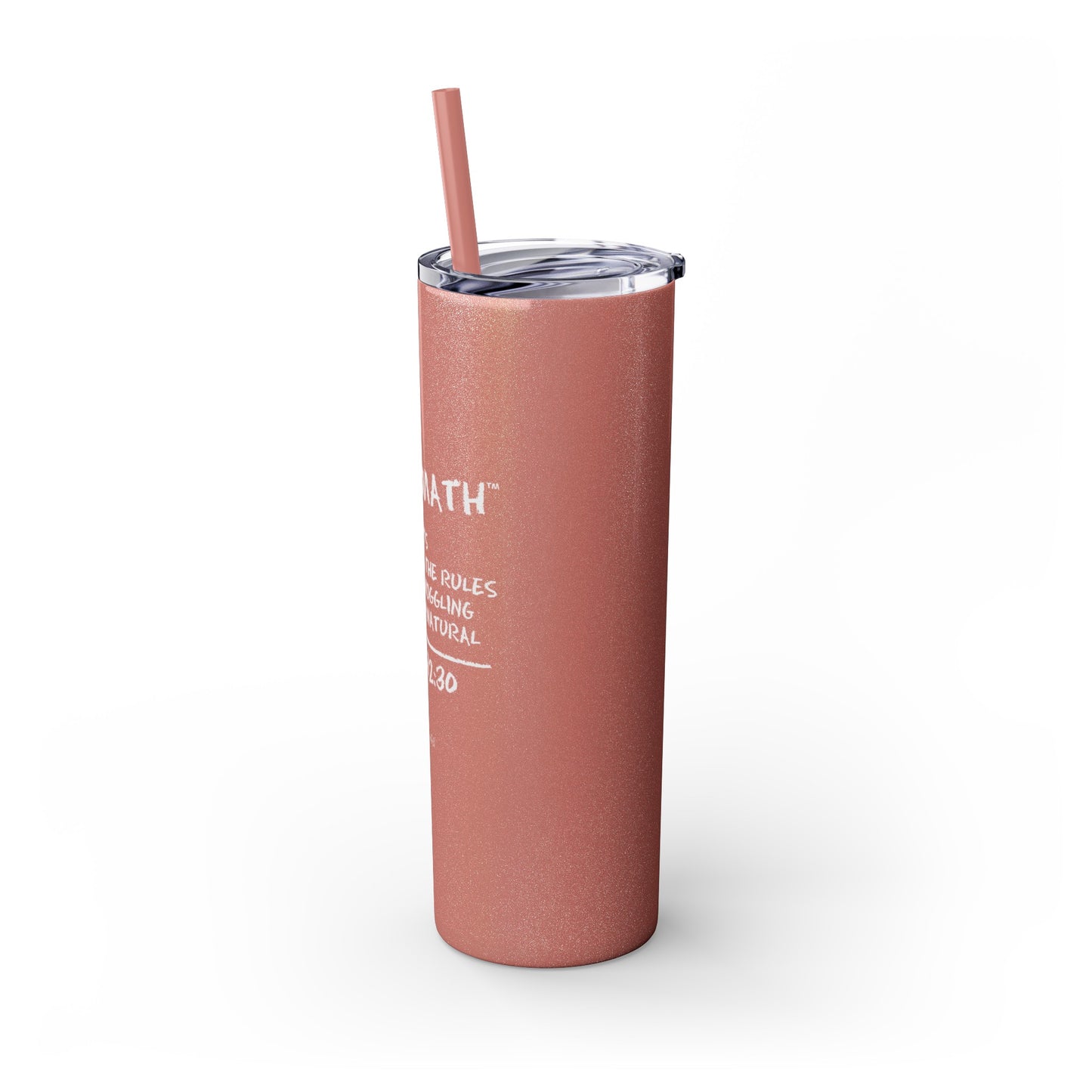 God's Math - Skinny Tumbler with Straw, 20oz