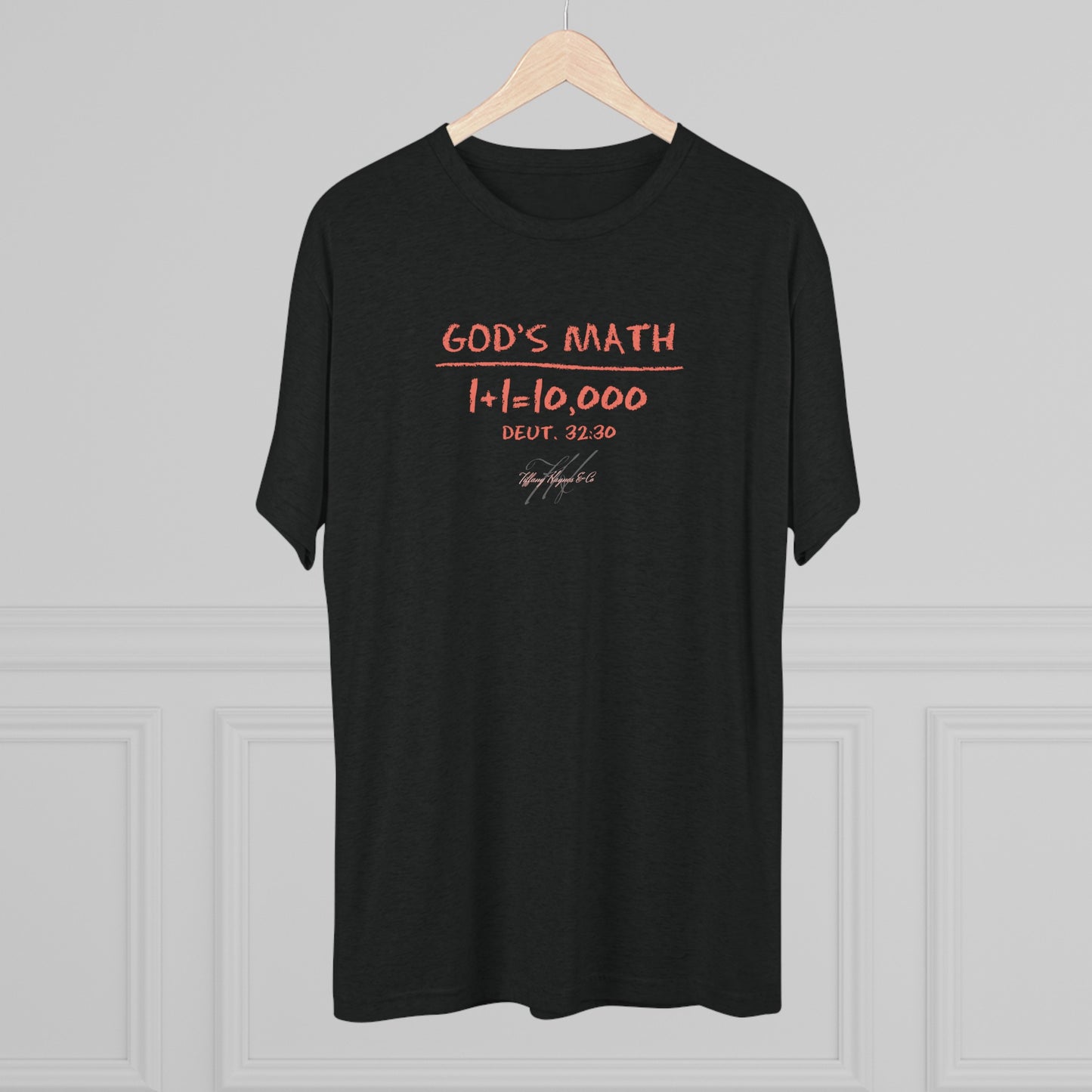 1 + 1 God's Math - Vintage Black T-Shirt