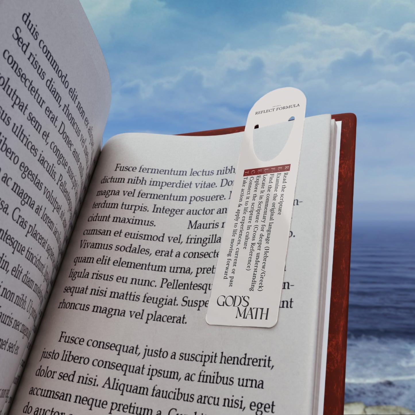 Reflect Formula - Stylish Engraved Metal Bookmark