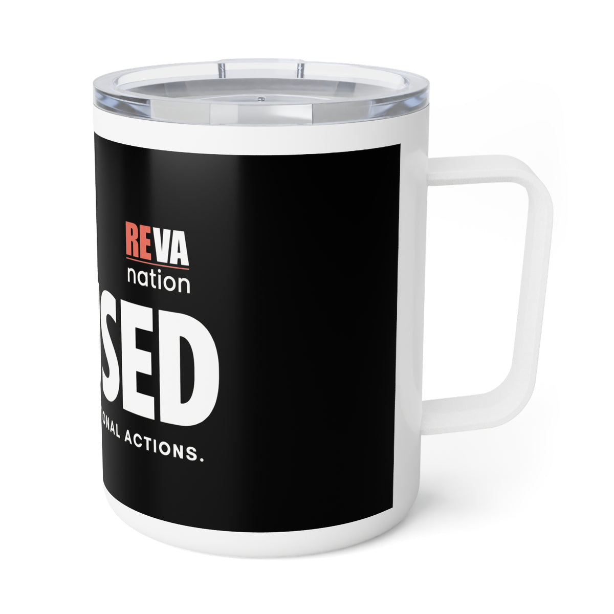 Focused Insulated Coffee Mug (10oz) — "Laser Focused" Motivational Travel Mug